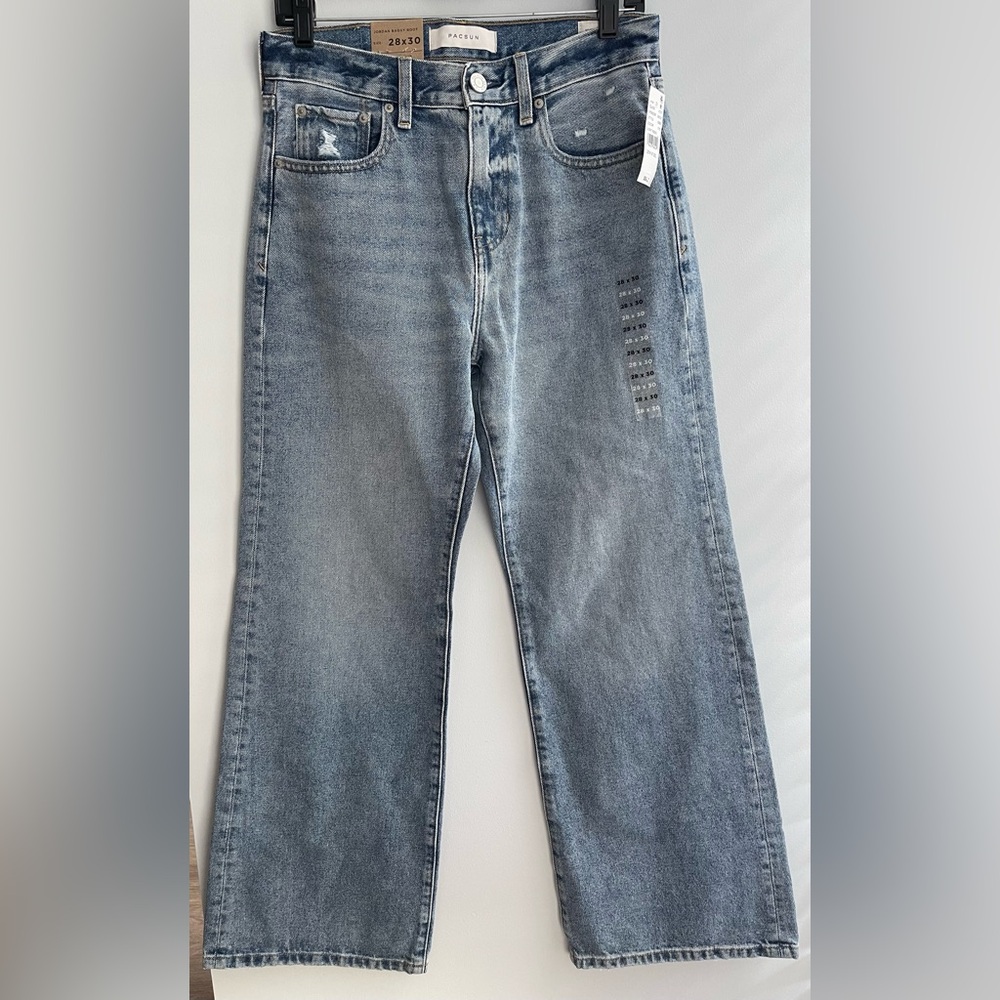 PacSun Light Blue Baggy Bootcut Jeans
